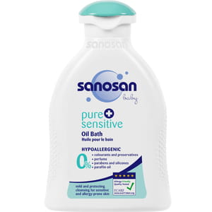 Масло для купания SANOSAN Pure & Sensitive (Саносан Пьюр энд Сенситив) детское гипоаллергенное 200 мл