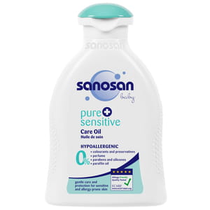 Олія дитяча SANOSAN Pure & Sensitive (Саносан Пьр енд Сенситив) для чутливої шкіри гіпоалергенна 200 мл