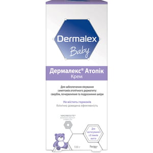 Крем для шкіри Dermalex Atopic (Дермалекс Атопік) для лікування симптомів атопічного дерматиту - свербіння, почервоніння та подразнення шкіри 100 г