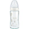 Пляшечка для годування NUK (Нук) First Choice Plus скляна 240 мл з силіконовою соскою для молока для дітей від 0 до 6 місяців NEW