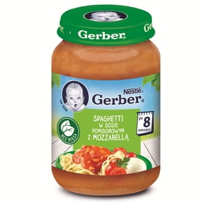 Рагу детское NESTLE GERBER (Нестле Гербер) овощное со спагетти и сыром моцарелла в томатном соусе с 8 месяцев 190 г
