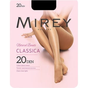 Колготки женские MIREY (Мирей) CLASSICA с шортиками и уплотненным носком 20 den, размер 5, цвет Nero
