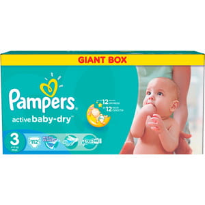 Подгузники для детей PAMPERS Active Baby (Памперс Актив Бэби) 3 от 4 до 9 кг 112шт