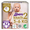 Подгузники для детей LIBERO (Либеро) Touch 2 с весом от 3 до 6 кг 32 шт