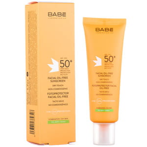 Крем для лица BABE LABORATORIOS (Бабе Лабораториос) солнцезащитный матирующий для жирной кожи с SPF 50+ 50 мл