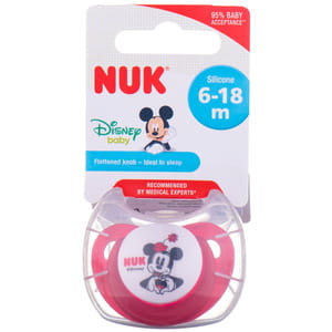 Пустышка силиконовая NUK (Нук) Trendline Disney Mickey ортодонтическая размер 2 с 6 до 18 месяцев 1 шт NEW