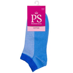Носки женские PS (Премьер сокс) арт. 14В35/6 заниженные цвет голубой размер (стопа) 23-25 см 1 пара