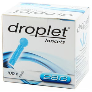 Ланцет медицинский стерильный Droplet (Дроплет) 28G 100 шт