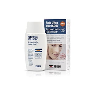 Флюид для лица ISDIN (Исдин) Foto Ultra Active Unify Color солнцезащитный SPF 50+ тональный выравнивающий тон кожи и предотвращающий пигментацию 50 мл
