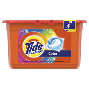 Порошок стиральный TIDE (Тайд) в растворимых капсулах Color 12 шт