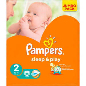 Підгузники для дітей PAMPERS Sleep & Play (Памперс Сліп енд Плей) Mini (Міні) 2 від 3 до 6 кг 88 шт