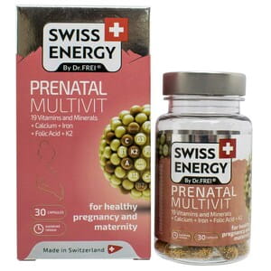 Витамины капсулы Swiss Energy (Свис Энерджи) Prenatal Multivit с витамином С, витамином Д3 и цинком флакон 30 шт