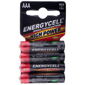 Батарейки ENERGYCELL (Энерджиселл) 1.5V R03C-S4 R03 AAA солевые 4 шт