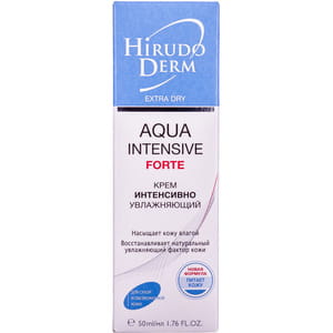Крем для лица HIRUDO DERM (Гирудо дерм) Extra Dry Aqua Intensive Forte (Экстра драй аква интенсив форте) ночной увлажняющий 50 мл