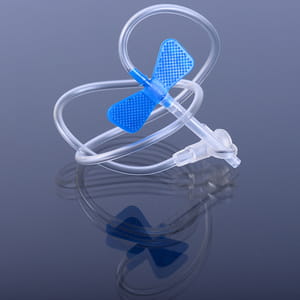 Катетер внутрішньовенний тип Батерфляй (бабочка) для внутрішньовенного введення лікарських засобів розмір G23 синій Vogt Medical