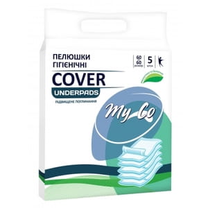 Пелюшки гігієнічні MYCO COVER розмір 60 см x 60 см 5 шт