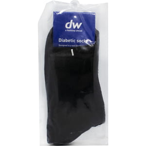 Шкарпетки ортопедичні (діабетичні) DIAWIN (Діавін) Cotton з бавовни для людей з діабетом розмір S (36-38) колір чорний 1 пара