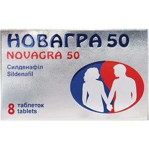 Новагра 50 табл. п/о 50мг №8