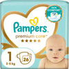 Подгузники для детей PAMPERS Premium Care (Памперс Премиум) Newborn (Ньюборн) 1 от 2 до 5 кг 26 шт