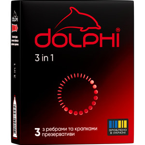 Презервативы DOLPHI (Долфи) три в одном 3 шт