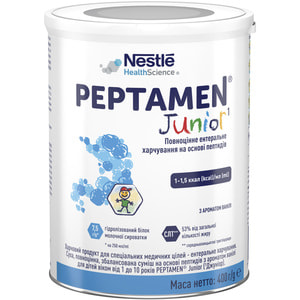 Продукт специального диетическо го применения NESTLE (Нестле) Peptamen Junior (Пептамен Джуниор) для энтерального применения 400 г