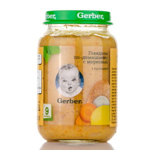Пюре мясо-овощное детское NESTLE GERBER (Нестле Гербер) Говядина по-домашнему с морковью с 9-ти месяцев 190 г