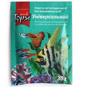 Корм для аквариумных рыб TOPSI (Топси) Универсальный 30 г