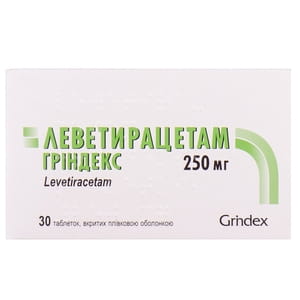 Леветирацетам Гриндекс табл. п/о 250мг №30