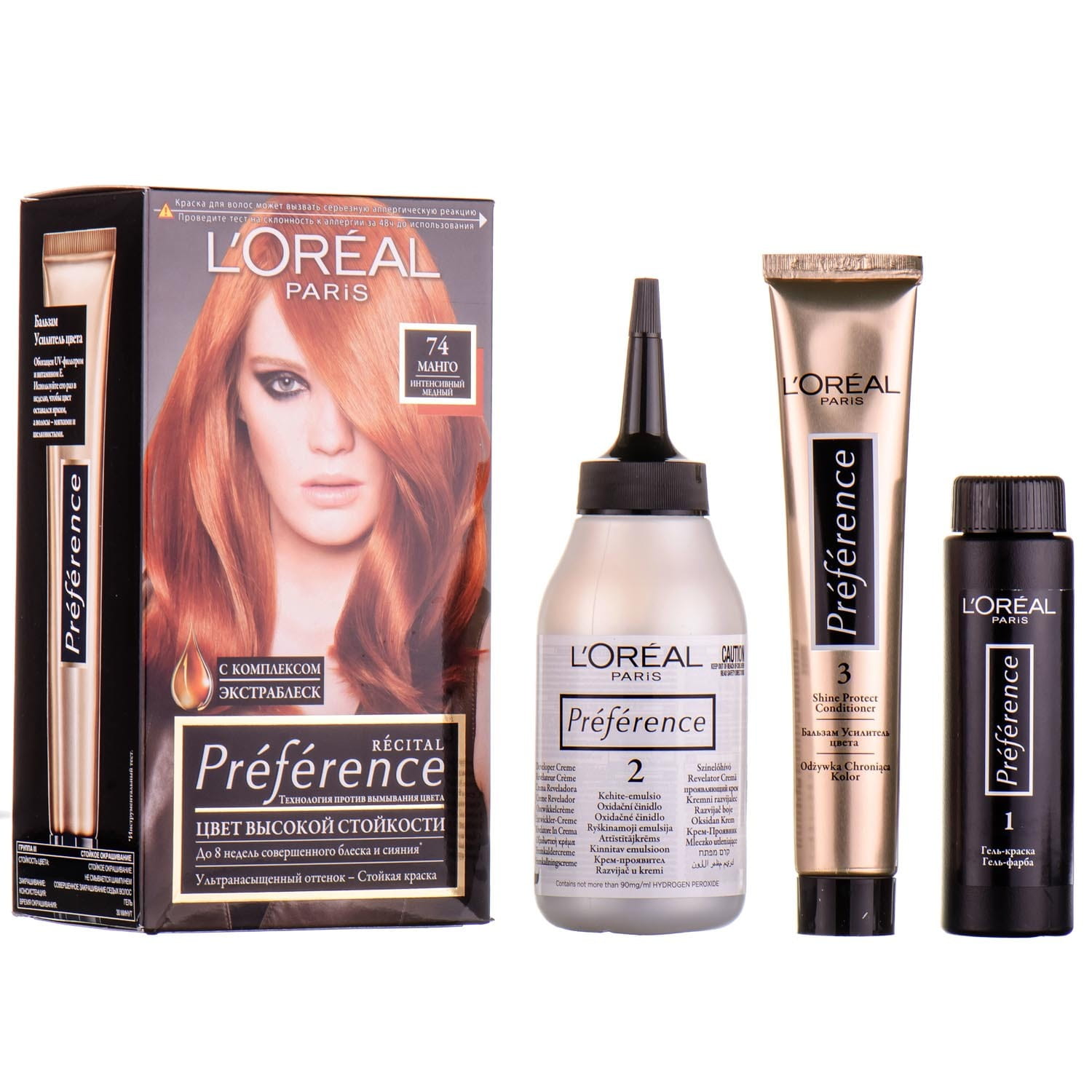 Краска для волос L’<b>OREAL</b> PARIS (<b>Лореаль</b>) Recital Preference оттенок 74 <b>Манг...</b>