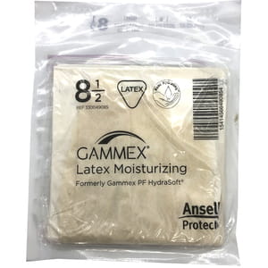 Рукавички хірургічні латексні неприпудрені з зволожувачем Gammex (Гаммекс) Latex Moisturizing розмір 8,5 1 пара