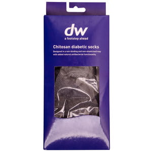 Носки ортопедические (диабетические) DIAWIN (Диавин) Chitosan с хитозана для людей с диабетом размер L (42-44) цвет grey серый 1 пара