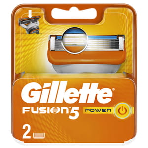 Сменные кассеты для бритья GILLETTE Fusion (Жиллет Фьюжин) Power (Пауэр) 2 шт