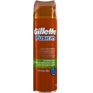 Гель для бритья GILLETTE Fusion (Жиллет Фьюжин) Hydra Gel Sensitive Skin (Гидра гель сенситив скин) для чувствительной кожи 200 мл