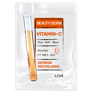 Маска для лица Beauty Derm (Бьюти дерм) тканевая Интенсивная Витамин С 25 мл