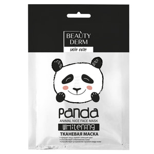 Маска для лица Beauty Derm (Бьюти дерм) тканевая отбеливающая Animal Panda Whitening 25 мл